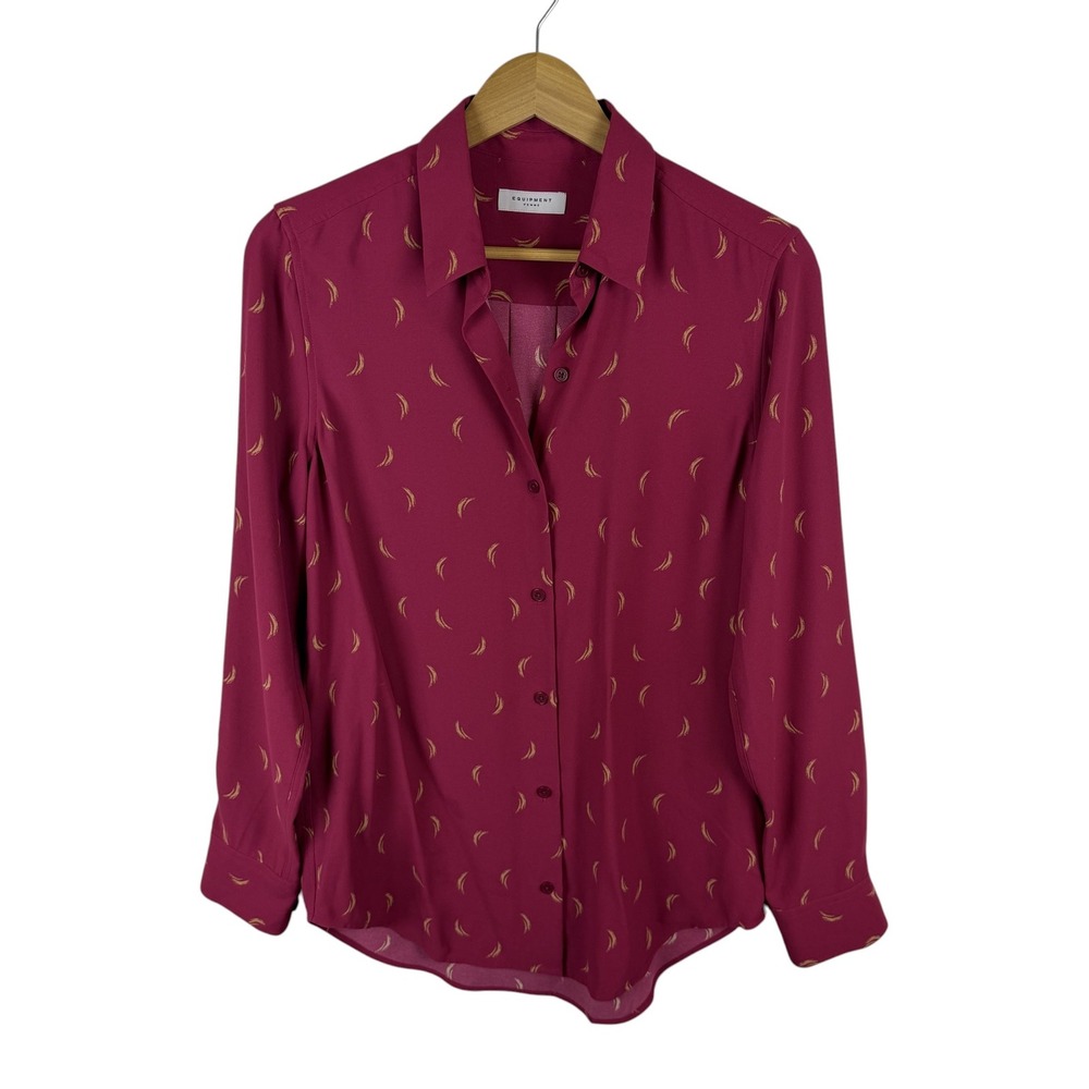 Equipment Femme Button Down Shirt Small Pink Office Career Professional Chic